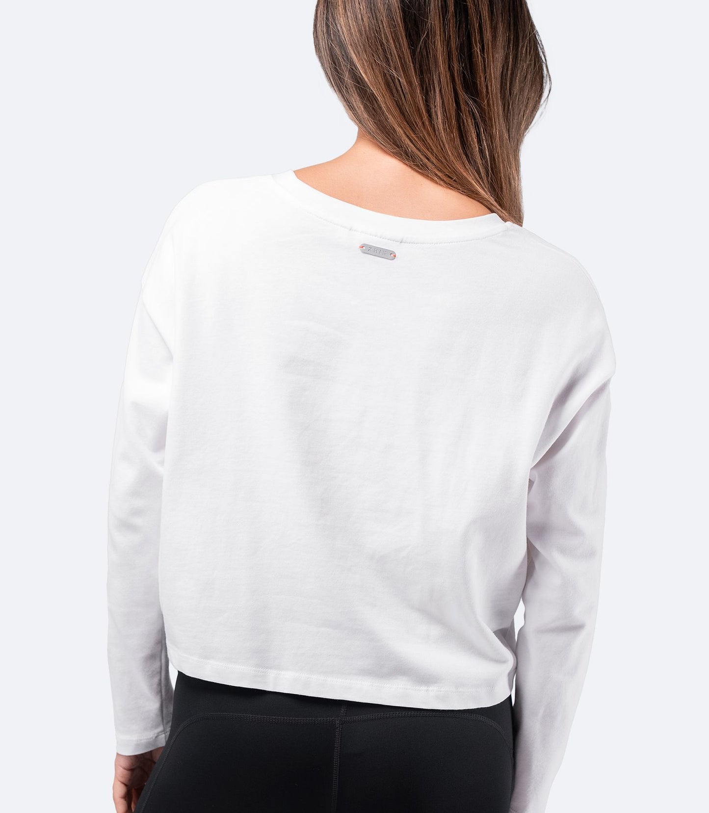 Compass Print Long Sleeve Cotton T-Shirt