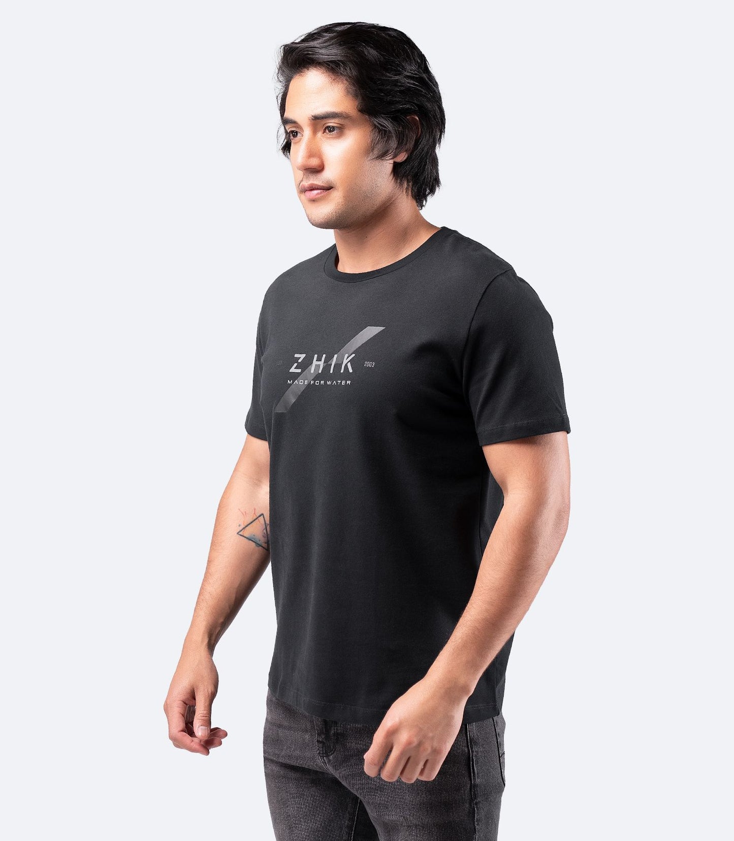 Slash Print Cotton T-Shirt